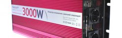 Автомобильный инвертор (преобразователь) напряжения 12В -> 220В (3000Вт), чистая синусоида Relato PS3000/12V